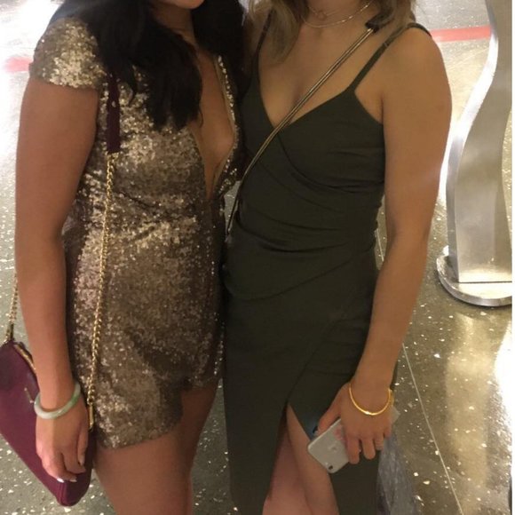 Tobi gold sequined romper - Picture 3 of 3